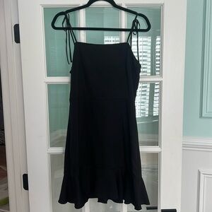Express Tie Spaghetti Strap Black Dress | M